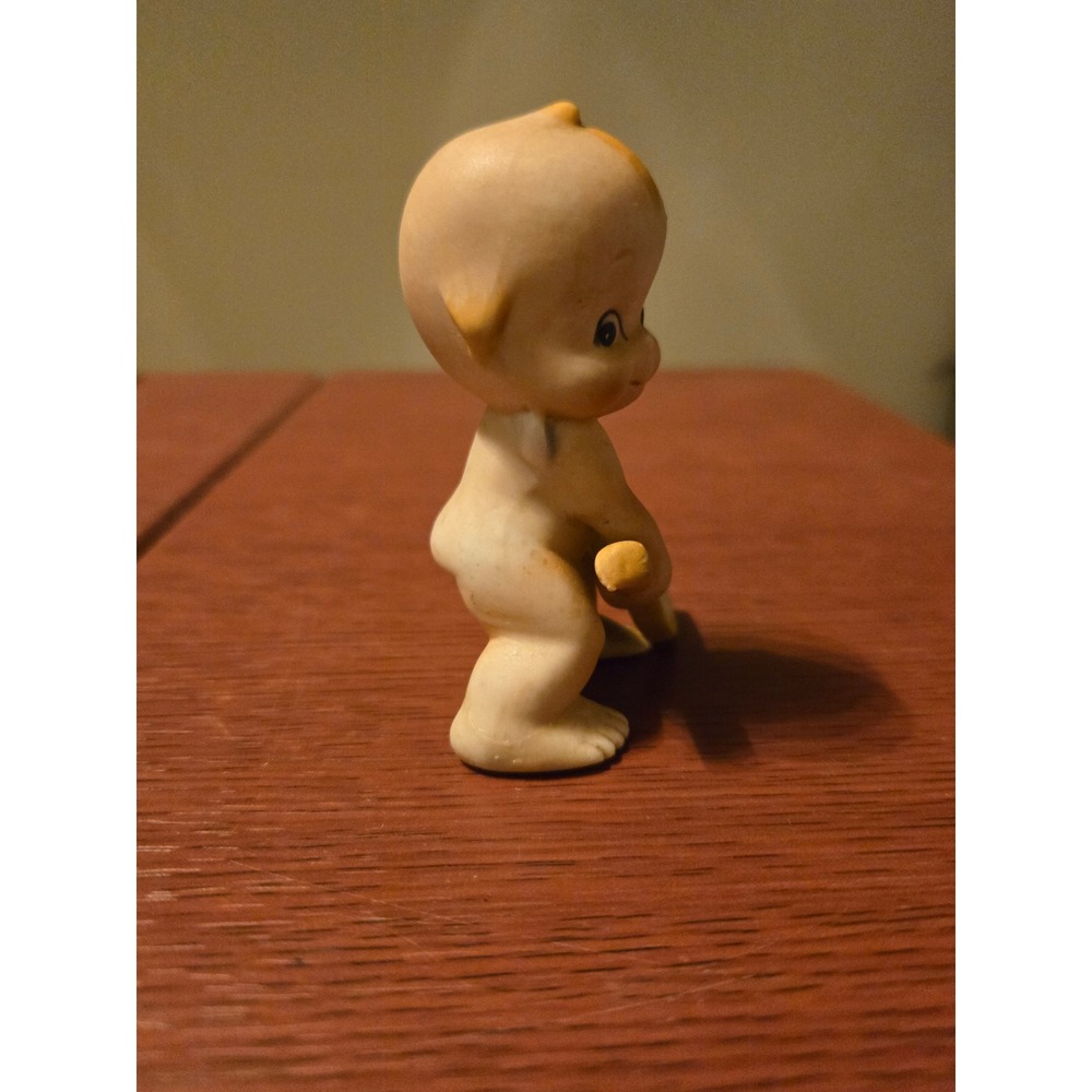 Vintage Bisque Porcelain Kewpie Baby Figurine Tennis Player Sport Collectible - Picture 2 of 7